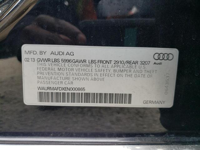 WAURMAFDXEN000865 - 2014 AUDI A8 L TDI Q BLACK photo 10