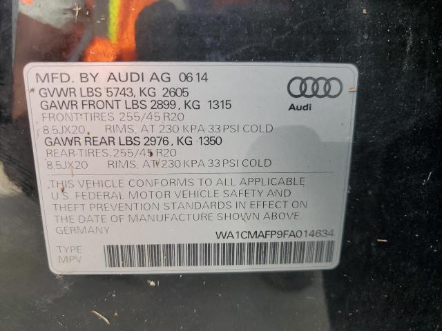 WA1CMAFP9FA014634 - 2015 AUDI Q5 TDI PRE BLACK photo 10