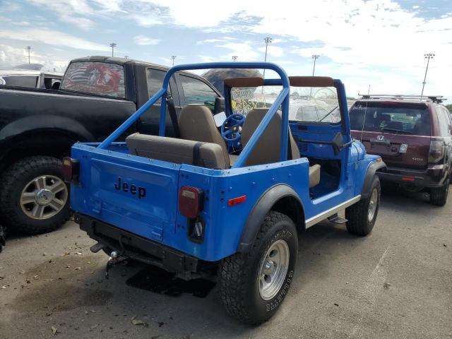 J7A93EH007752 - 1977 JEEP WRANGLER BLUE photo 4