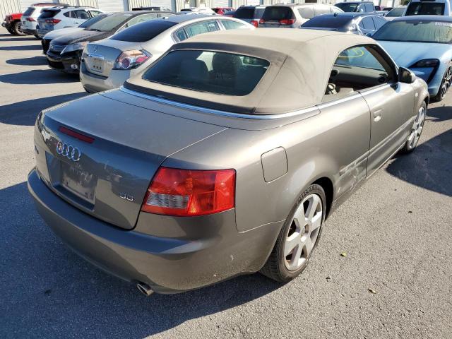 WAUAT48H33K009102 - 2003 AUDI A4 3.0 CAB TAN photo 4