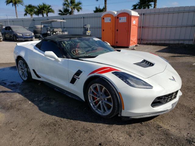 1G1Y13D79K5121701 - 2019 CHEVROLET CORVETTE G WHITE photo 1