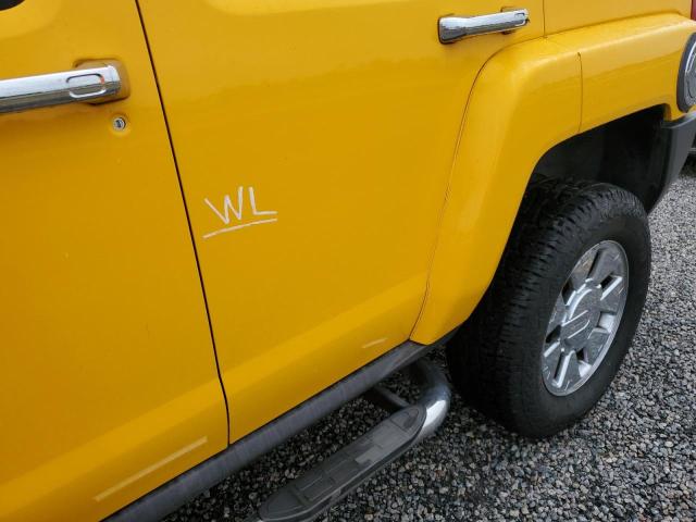 5GTDN13E478202277 - 2007 HUMMER H3 YELLOW photo 9
