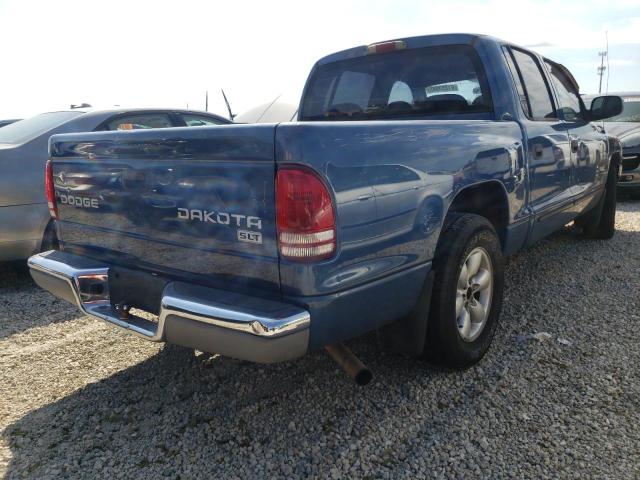 1D7HL48N94S790268 - 2004 DODGE DAKOTA QUA BLUE photo 4