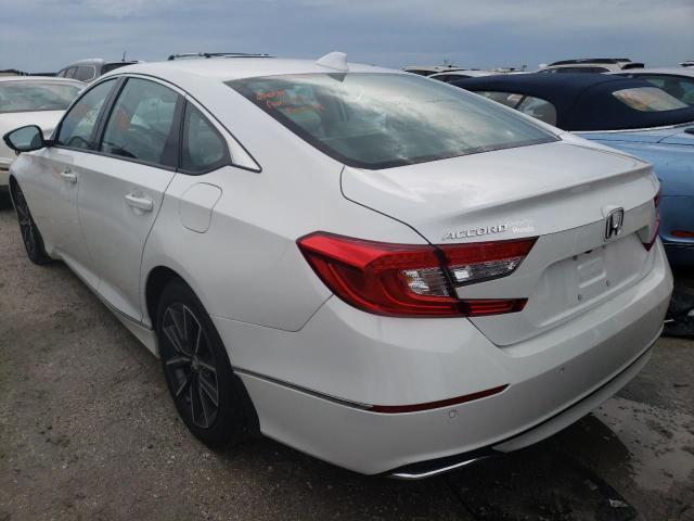 1HGCV1F54MA124748 - 2021 HONDA ACCORD EXL WHITE photo 3