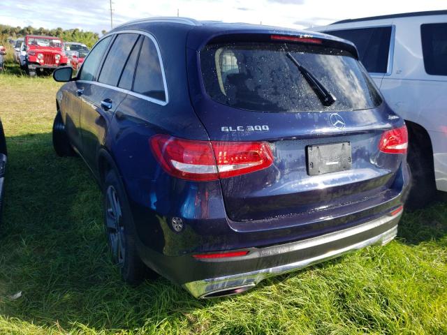 WDC0G4KBXHV011811 - 2017 MERCEDES-BENZ GLC 300 4M BLUE photo 3