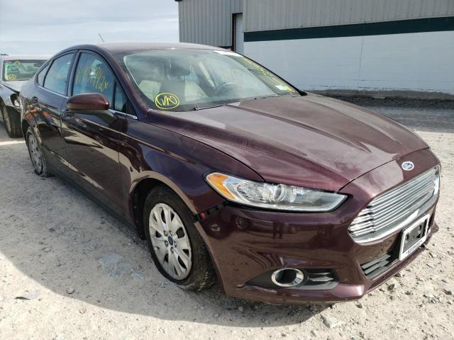 3FA6P0G76DR117649 - 2013 FORD FUSION S MAROON photo 1