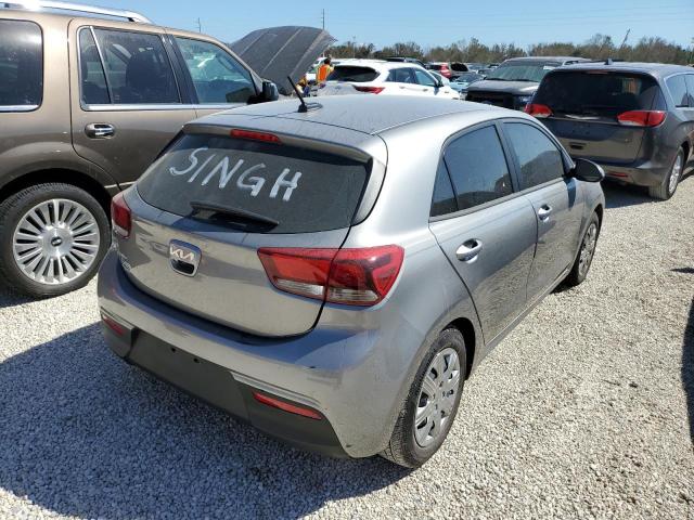 3KPA25AD0NE488362 - 2022 KIA RIO S GRAY photo 4