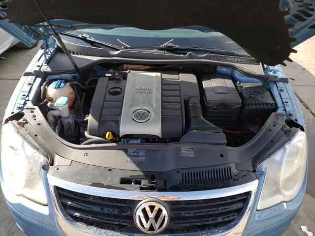 WVWBA71F08V054141 - 2008 VOLKSWAGEN EOS TURBO BLUE photo 7