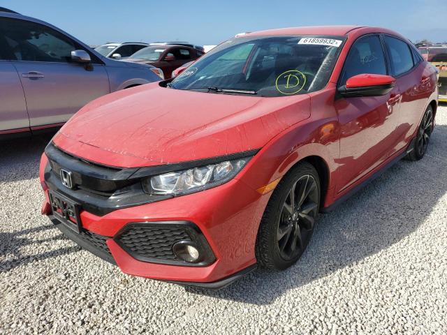 SHHFK7H43HU209443 - 2017 HONDA CIVIC SPOR RED photo 2