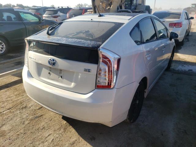 JTDKN3DU9F0439991 - 2015 TOYOTA PRIUS WHITE photo 4