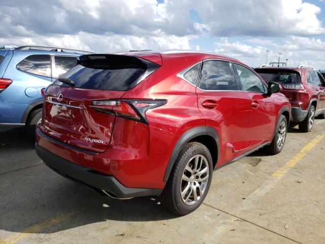 JTJYARBZ6G2029028 - 2016 LEXUS NX 200T BA RED photo 4