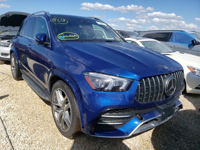 4JGFB6BB6MA454531 - 2021 MERCEDES-BENZ GLE AMG 53 BLUE photo 1