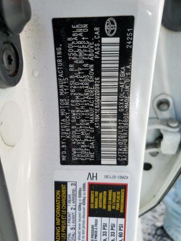 4T1BK1EB5GU200826 - 2016 TOYOTA AVALON XLE WHITE photo 10