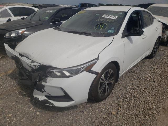 3N1AB8CV9LY244795 - 2020 NISSAN SENTRA SV WHITE photo 2