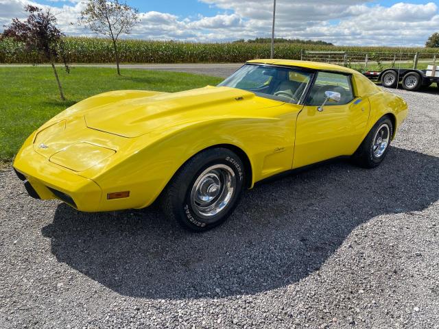 1Z37X7S434804 - 1977 CHEVROLET COVETTE YELLOW photo 2