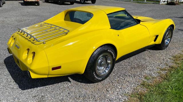 1Z37X7S434804 - 1977 CHEVROLET COVETTE YELLOW photo 4