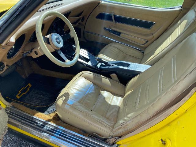 1Z37X7S434804 - 1977 CHEVROLET COVETTE YELLOW photo 9