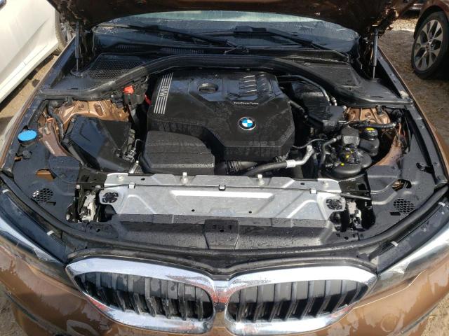 WBA5R1C56KAK10220 - 2019 BMW 330I BROWN photo 7