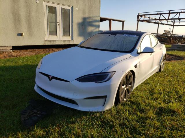 5YJSA1E52NF477392 - 2022 TESLA MODEL S Blanco foto 2