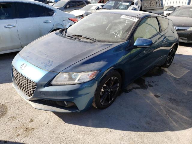 JHMZF1C69FS003549 - 2015 HONDA CR-Z EX BLUE photo 2