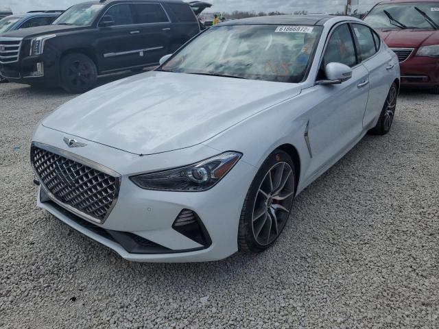 KMTG74LEXKU031083 - 2019 GENESIS G70 ELITE WHITE photo 2