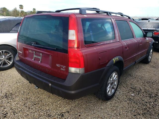 YV1SZ59H941143561 - 2004 VOLVO XC70 BURGUNDY photo 4