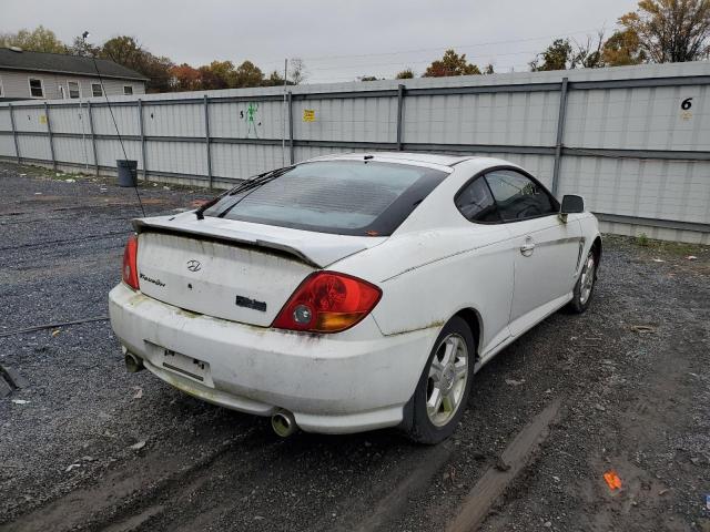 KMHHM65D13U075305 - 2003 HYUNDAI TIBURON WHITE photo 4