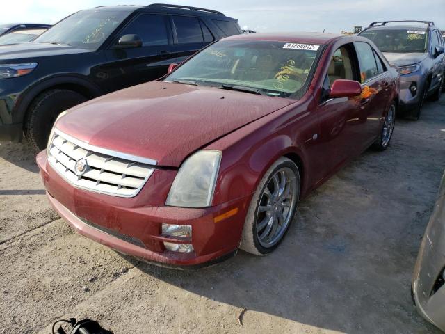 1G6DW677450218412 - 2005 CADILLAC STS MAROON photo 2