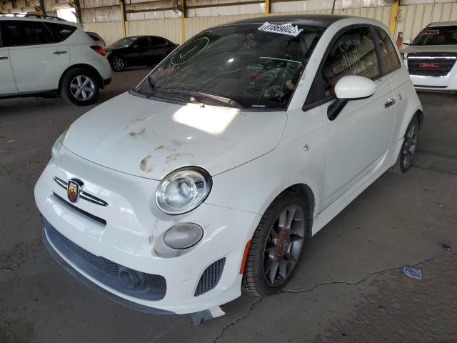 3C3CFFFH8DT743465 - 2013 FIAT 500 ABARTH WHITE photo 2