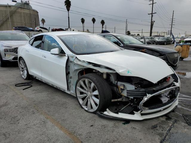 5YJSA1H2XEFP63525 - 2014 TESLA MODEL S WHITE photo 1