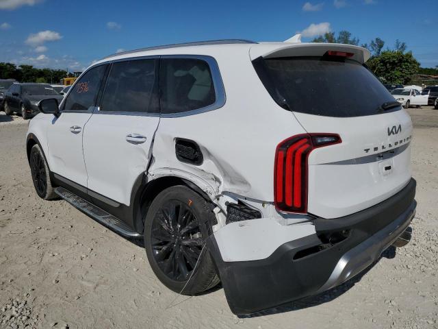 5XYP54HC2NG253618 - 2022 KIA TELLURIDE WHITE photo 3