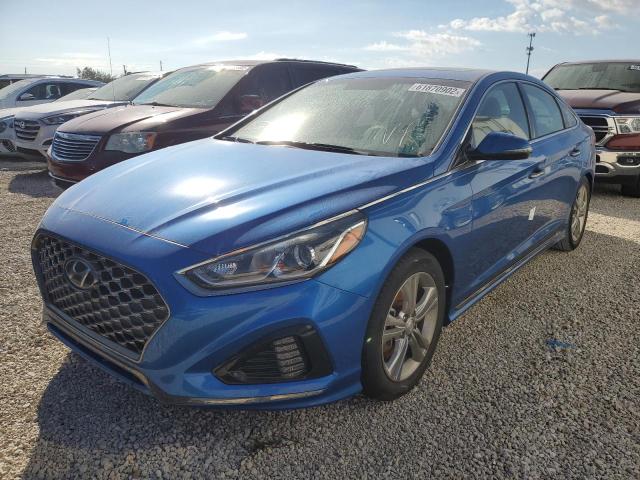 5NPE34AF9KH739638 - 2019 HYUNDAI SONATA LIM BLUE photo 2