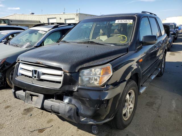 5FNYF28767B007058 - 2007 HONDA PILOT BLACK photo 2