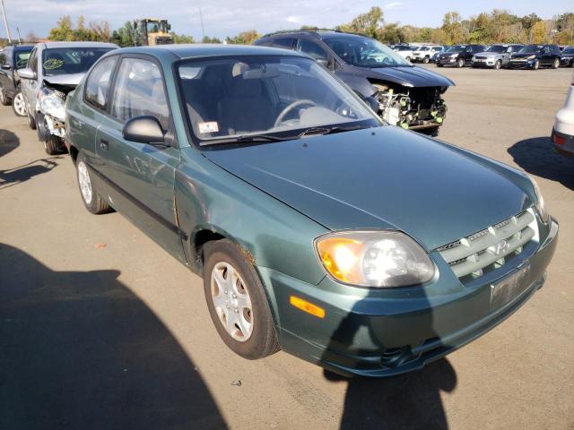 KMHCF35C54U310218 - 2004 HYUNDAI ACCENT GREEN photo 1