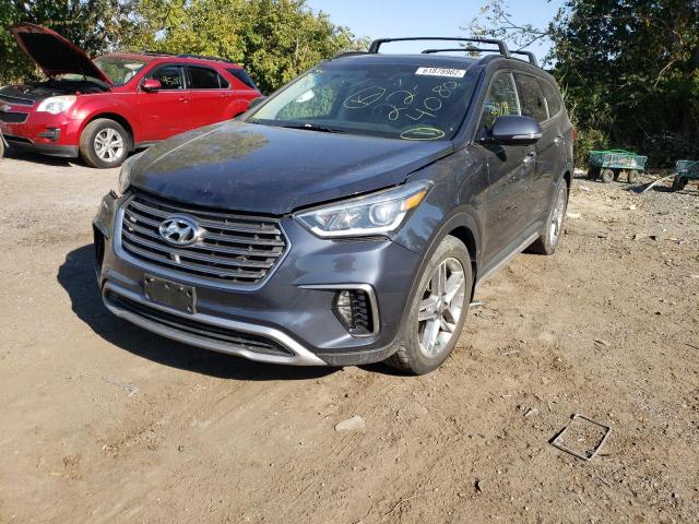 KM8SR4HF0KU298569 - 2019 HYUNDAI SANTA FE X BLUE photo 2