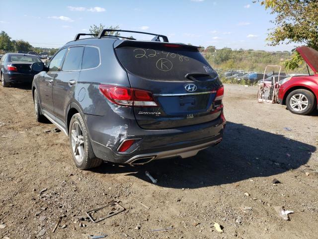 KM8SR4HF0KU298569 - 2019 HYUNDAI SANTA FE X BLUE photo 3