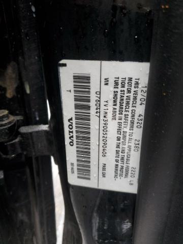 YV1MW390052090406 - 2005 VOLVO V50 BLACK photo 10