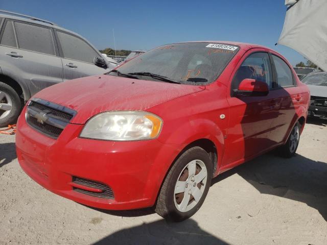 KL1TD56697B120721 - 2007 CHEVROLET AVEO BASE RED photo 2