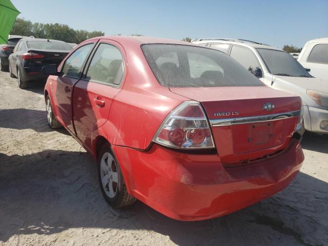 KL1TD56697B120721 - 2007 CHEVROLET AVEO BASE RED photo 3