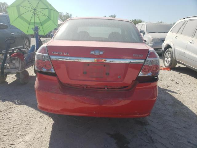 KL1TD56697B120721 - 2007 CHEVROLET AVEO BASE RED photo 9