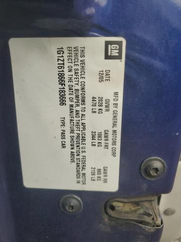 1G1ZT61866F183666 - 2006 CHEVROLET MALIBU MAX 蓝色 照片 10