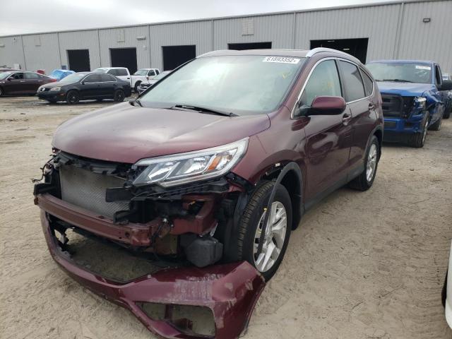 2HKRM3H71FH505765 - 2015 HONDA CR-V EXL MAROON photo 2