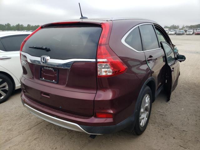 2HKRM3H71FH505765 - 2015 HONDA CR-V EXL MAROON photo 4