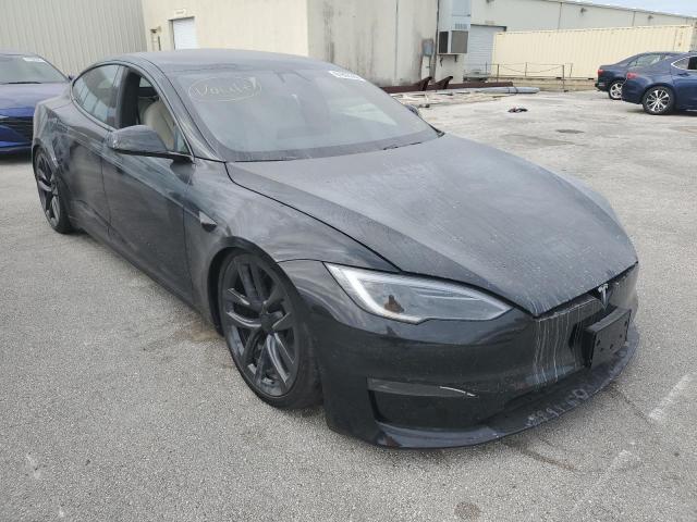 5YJSA1E55NF488970 - 2022 TESLA MODEL S Negro foto 1