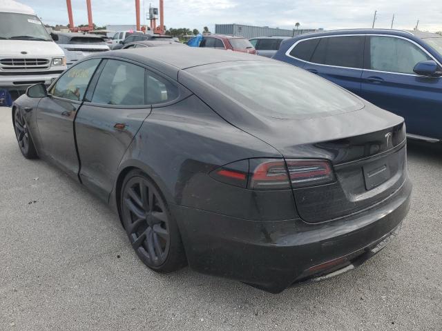 5YJSA1E55NF488970 - 2022 TESLA MODEL S Negro foto 3