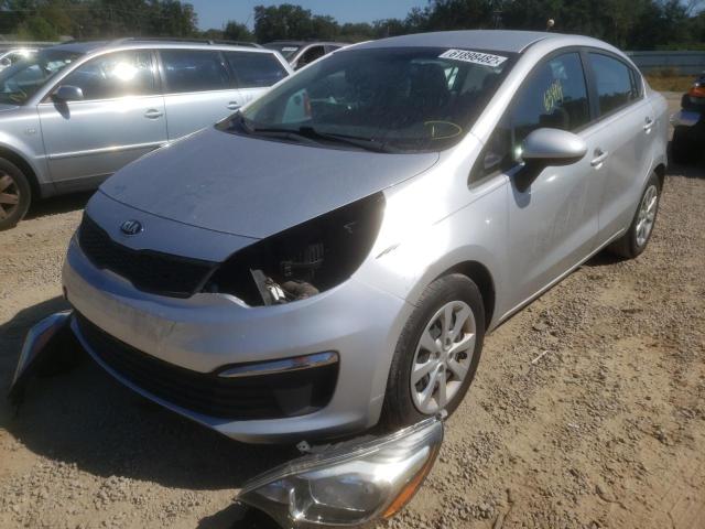 KNADM4A37H6085723 - 2017 KIA RIO LX SILVER photo 2