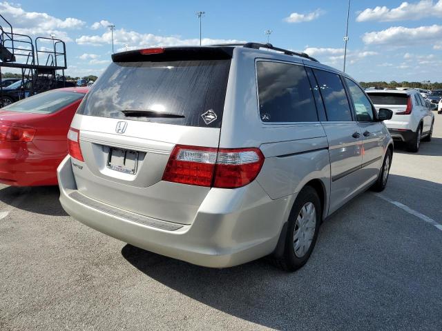 5FNRL38277B027214 - 2007 HONDA ODYSSEY LX SILVER photo 4