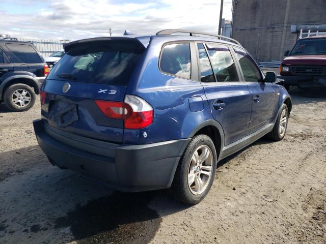 WBXPA93475WD23602 - 2005 BMW X3 3.0I BLUE photo 4