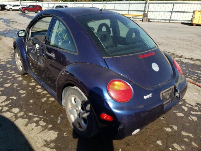 3VWCK21C92M427704 - 2002 VOLKSWAGEN NEW BEETLE 蓝色 照片 3