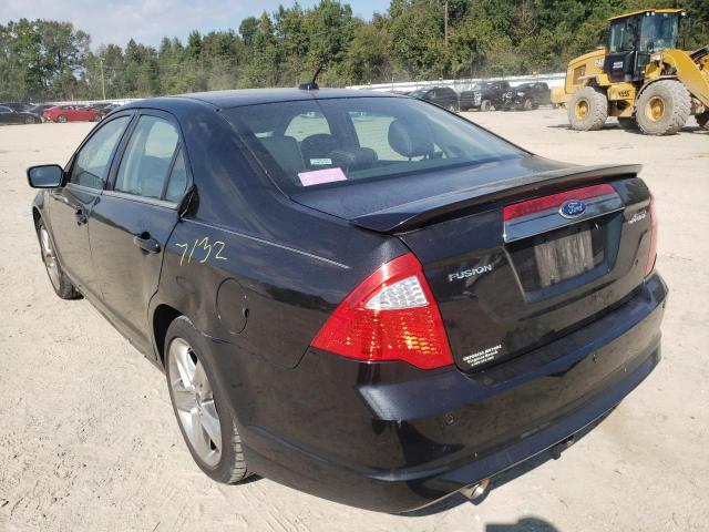 3FAHP0KC7BR183430 - 2011 FORD FUSION SPO BLACK photo 3